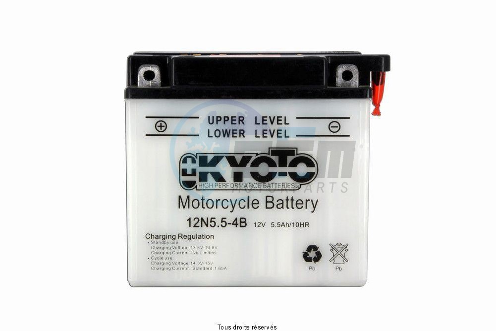 Product image: Kyoto - 712054 - Battery 12n5.5-4b L 138mm  W 61mm  H 131mm 12v 5.5ah Acid 0,48l  1