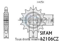 Product image: Sifam - 12106CZ12 - Tandwiel Voor  50 Red Rose Classic 92- 12 