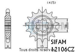 Product image: Sifam - 12106CZ12 - Tandwiel Voor  50 Red Rose Classic 92- 12  0