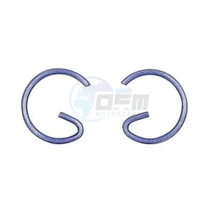 Product image: Vertex - 72075 - Circlip (for Piston Vertex) DR-Z 400 E 