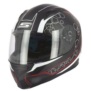 Product image: S-Line - IAP1G1305 - Helmet Full Face S448 APEX GRAPHIC - Black Mat/Red - Size XL 
