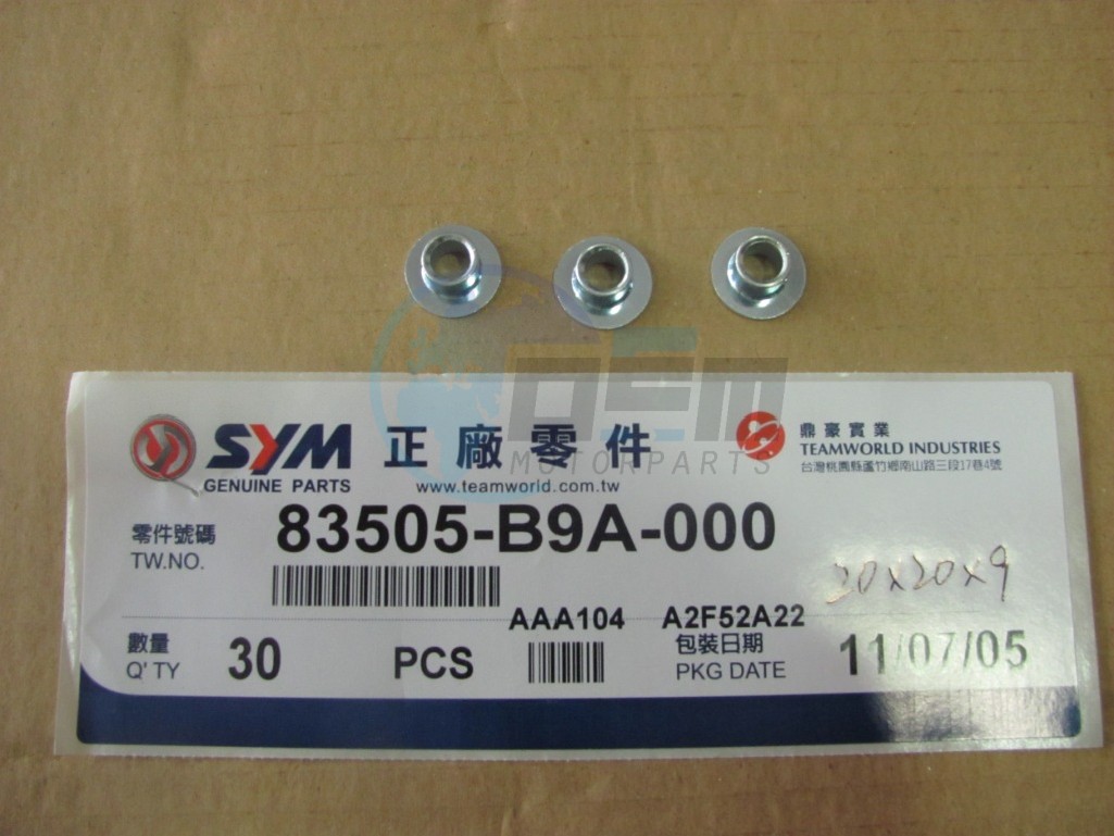 Product image: Sym - 83505-B9A-000 - BODY COVER COLLAR  0