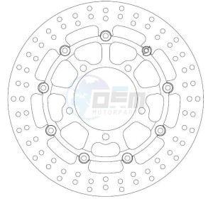 Product image: Ferodo - FMD0393RX - Brake Disc Floating SUZUKI - Approval TÜV 