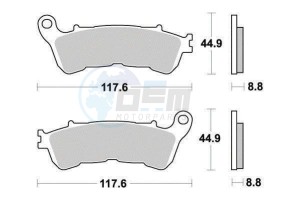 Product image: Ferodo - FDB2196EF - Brakepad Organic Eco-Friction suitable for road use 