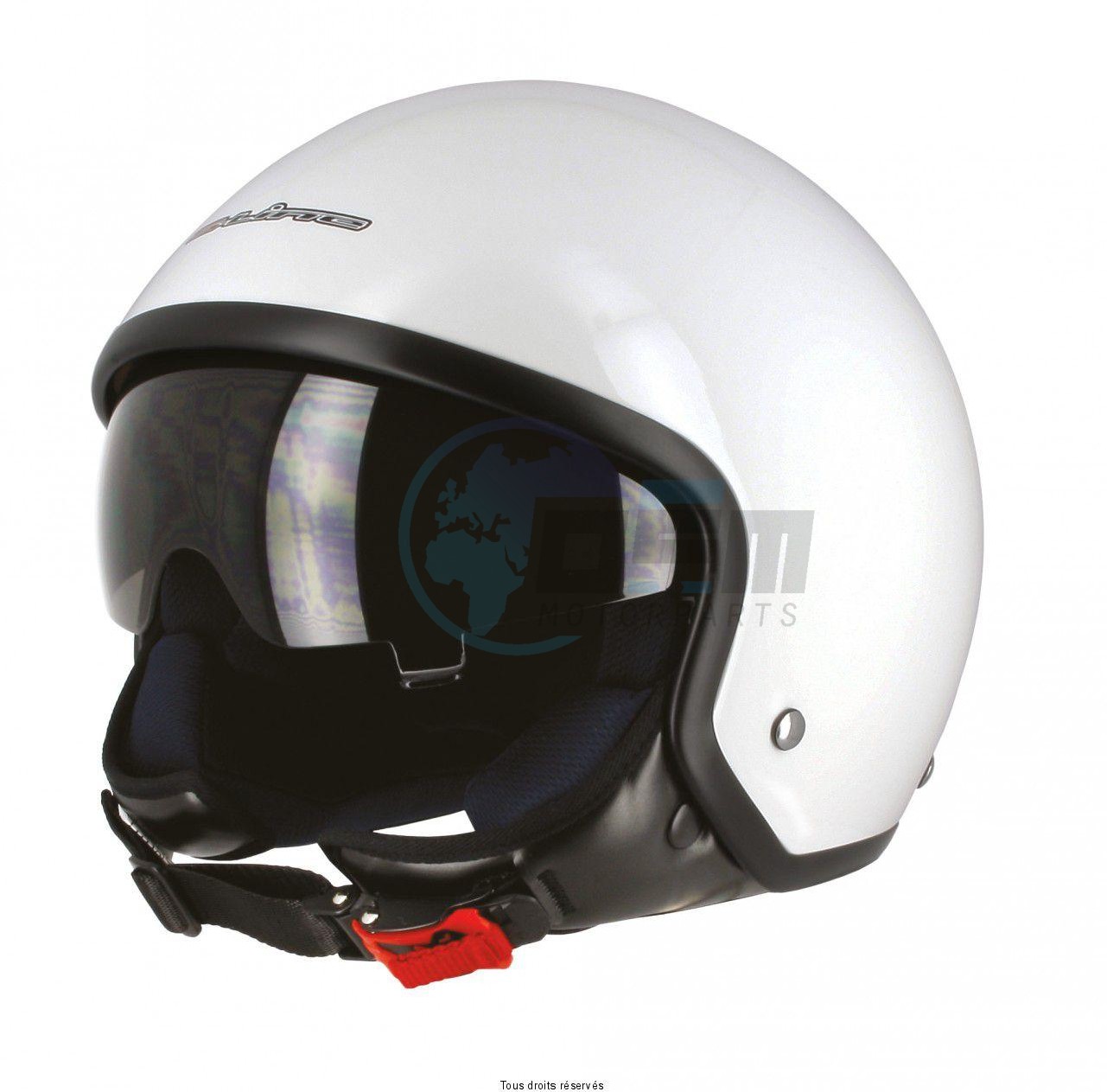 Product image: S-Line - AVJET175 - Jet Helmet S701 White Brilliant XL Visor Smoke    0