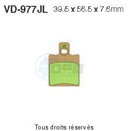Product image: Vesrah - VD977JL - Brake Pad Vesrah Sinter Metal      VD977JL 