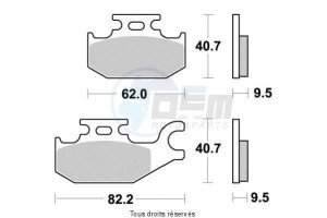 Product image: Vesrah - VD266JL - Brake Pad Vesrah Sinter Metal      VD266JL 