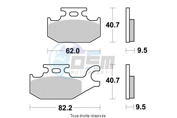 Product image: Vesrah - VD266JL - Brake Pad Vesrah Sinter Metal      VD266JL  1
