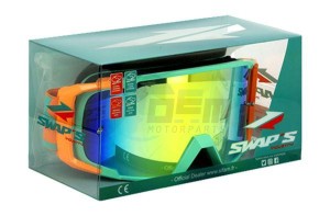 Product image: Swaps - GOGGLECROS71 - Cross Glasses - Orange/Blue - Visor Iridiumand  Clear 