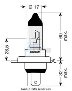 Product image: Osram - OP64193CB - Lamp H4 Cool Blue - 12v 60/55w P43t Blister 1 Light bulb 