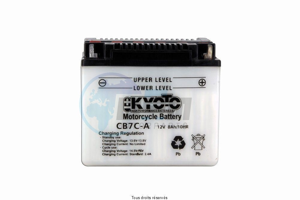 Product image: Kyoto - 712072 - Battery Yb7c-a L 130mm  W 90mm  H 114mm 12v 8ah Acid 0,5l  1