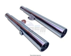 Product image: Marving - 01H2072 - Silencer  MARVI CX 500 C CUSTOM Approved - Sold as 1 pair Chrome  