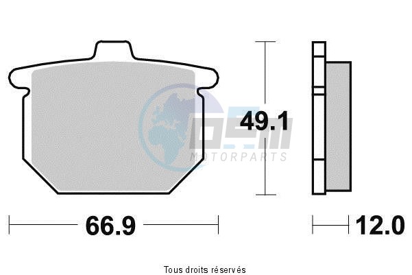 Product image: Sifam - S1027BN - Brake Pad Sifam Sinter Metal   S1027BN  1
