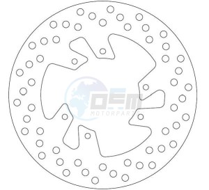 Product image: Ferodo - FMD0256R - Brake disc fixed KAWASAKI - Approval TÜV 