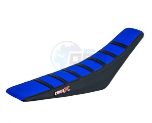Product image: Crossx - M1101-3BLBB - Saddle Cover SHERCO SE-R SEF-R 17-20 TOP BLUE- SIDE BLACK-STRIPES BLACK (M11-3BLBB) 