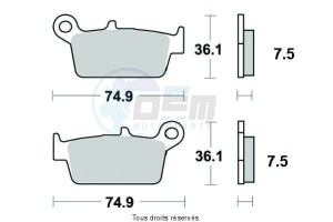 Product image: Sifam - S1114N - Brake Pad Sifam Sinter Metal   S1114N 