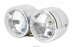 Product image: Kyoto - PLA6009 - Light unit Double Lights Chrome Ø 100mm H4 12/60/55w 