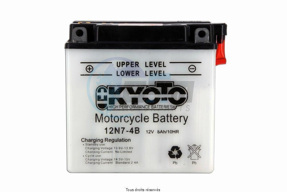 Product image: Kyoto - 712075 - Battery 12n7-4b L 137mm  W 76mm  H 134mm 12v 7ah Acid 0,60l  1
