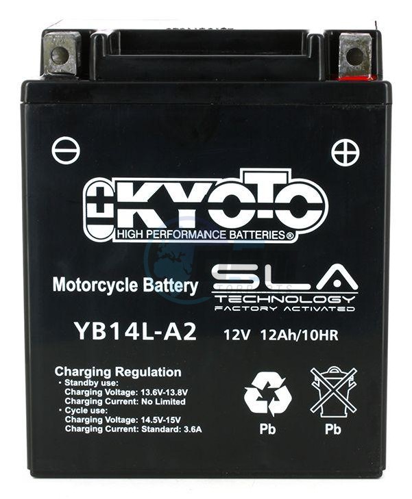 Product image: Kyoto - 512142 - Battery  YB14L-A2 SLA-AGM - Without Acid. Ready to Use  0