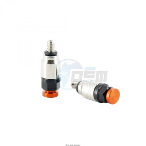 Product image: Sifam - FV002O - Front Fork valves M4 Fork White Power Anodisedes Orange 
