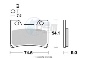 Product image: Vesrah - VD257JL - Brake Pad Vesrah Sinter Metal      VD257JL 