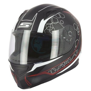 Product image: S-Line - IAP1G1301 - Helmet Full Face S448 APEX GRAPHIC - Black Mat/Red - Size XS 