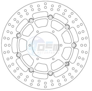 Product image: Ferodo - FMD0140RX - Brake Disc Floating HONDA - Approval TÜV 