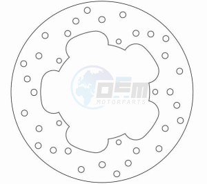 Product image: Ferodo - FMD0054R - Brake disc fixed PIAGGIO - Approval TÜV 