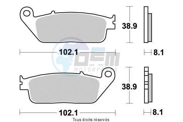 Product image: Vesrah - VD156JL - Brake Pad Vesrah Sinter Metal      VD156JL  1
