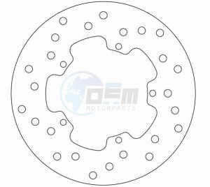 Product image: Ferodo - FMD0022R - Brake disc fixed PIAGGIO ET4 - Approval TÜV 