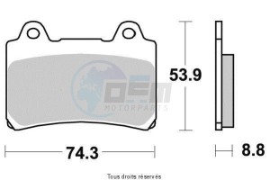 Product image: Vesrah - VD242/2JL - Brake Pad Vesrah Sinter Metal      VD242/2JL 