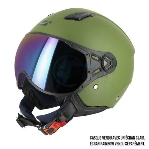 Product image: S-Line - DMJ5F1005 - Helmet Jet S779 LEOV - Green Army Mat - Size XL 