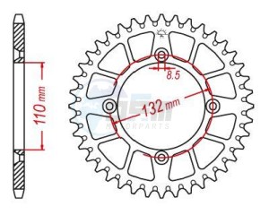 Product image: Esjot - 51-15203-46 - Chainwheel Alu TT KTM - 428 - 46 Teeth -  Identical to JTA895 - Made in Germany 