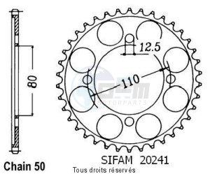 Product image: Sifam - 20241CZ40 - Chain wheel rear Cb 650 79-81   Type 530/Z40 