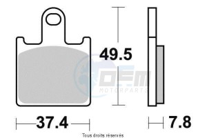 Product image: Sifam - S1444N - Brake pad Sintered metal for 1 caliper take 1 box 4 Brake pads per box 