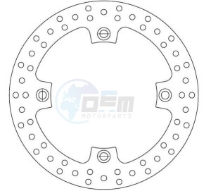 Product image: Ferodo - FMD0237R - Brake disc fixed KAWASAKI - Approval TÜV 