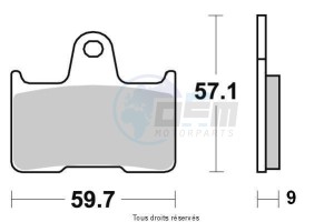 Product image: Vesrah - VD436/2JL - Brake Pad Vesrah Sinter Metal      VD436/2JL 