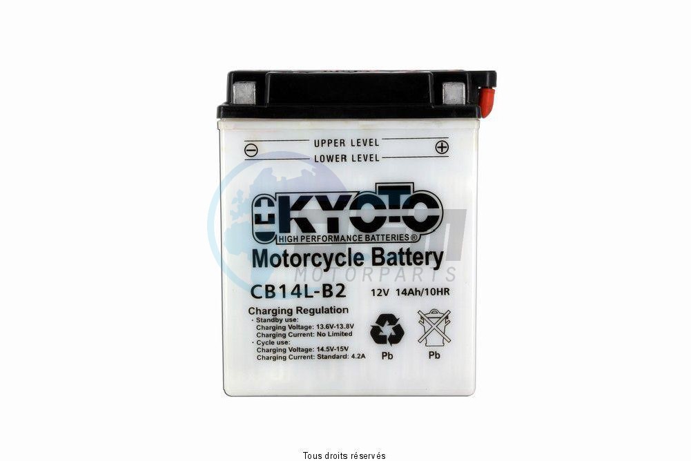 Product image: Kyoto - 712147 - Battery Yb14l-b2 L 135mm  W 91mm  H 167mm 12v 14ah Acid 0,87l  0