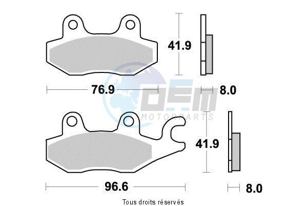 Product image: Kyoto - S1085 - Brake Pad Kyoto Semi-Metal   S1085  1