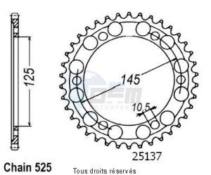 Product image: Sifam - 25137CZ42 - Chain wheel rear Tdm 850 96-98   Type 525/Z42 