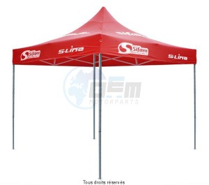 Product image: Sifam - BARNUM21 - Tent 3x3m Red Structure Steel - 30kg Cover:  polyester - without Cotés  