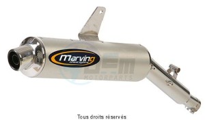 Product image: Marving - 01SA30 - Silencer  AMACAL DR600/650 DJEBEL Approved Ø100 Chrome Cover Alu 