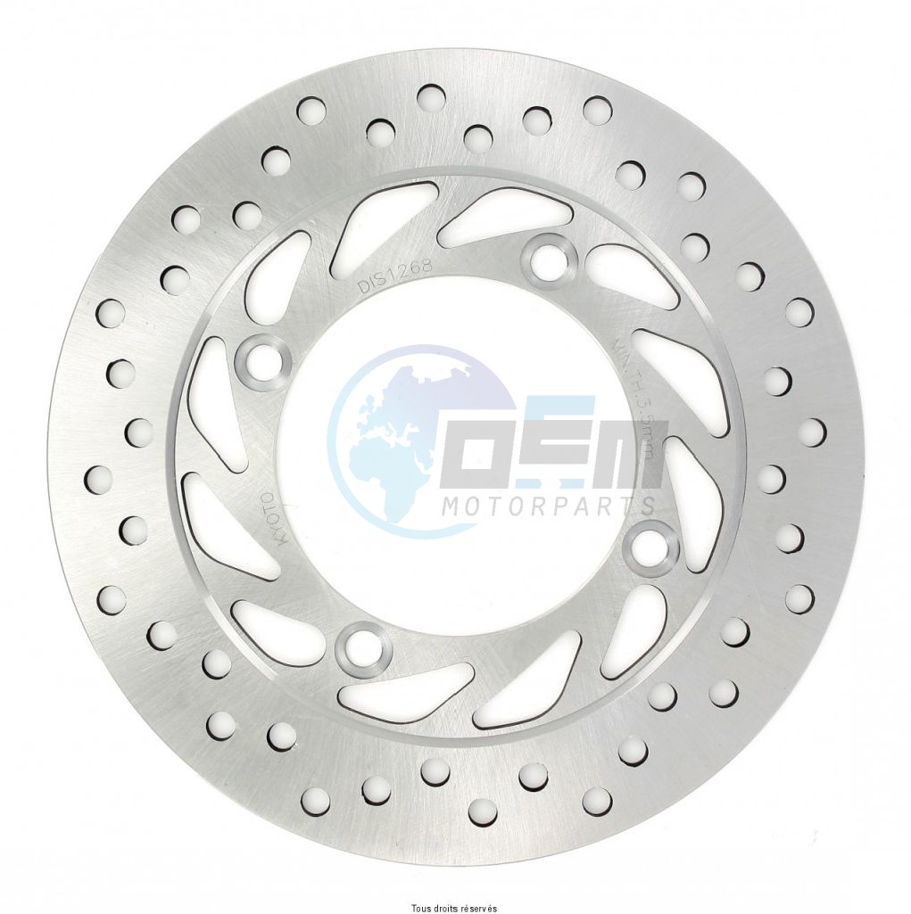 Product image: Sifam - DIS1268 - Brake Disc Honda Ø240x125x105  Mounting holes 4xØ10,5 Disk Thickness 4  0