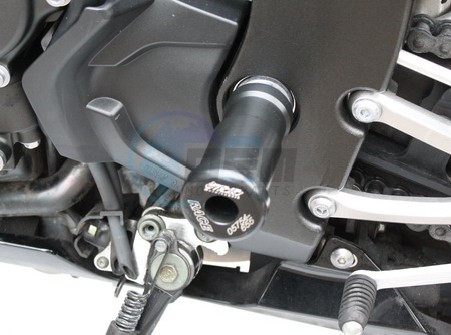 Product image: GSG-Mototechnik - 10041Y-333 - Crash protectors Yamaha YZF R1 (RN22) 09- Motor,-Clutch cover protection  0