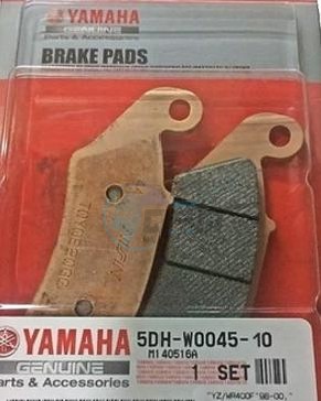 Product image: Yamaha - 5DHW00451000 - BRAKE PAD KIT  0