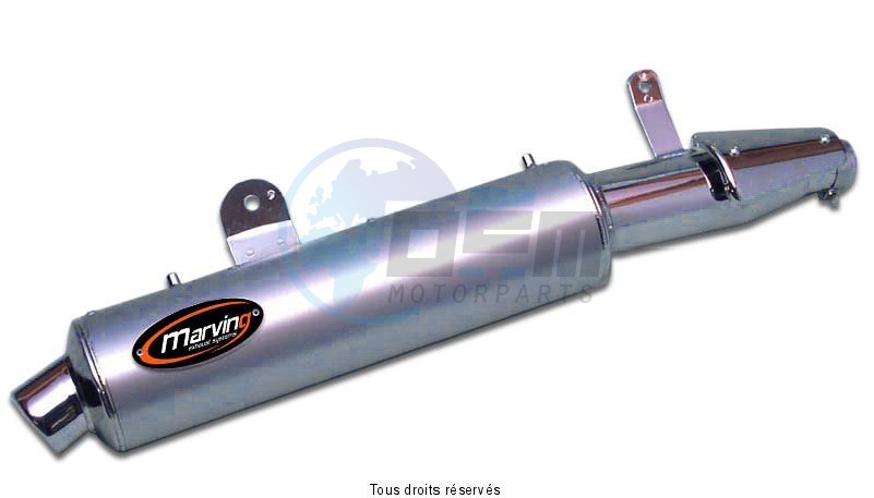 Product image: Marving - 01HA42 - Silencer  AMACAL AFRICA TWIN Approved Ø114 Chrome Cover Alu  0