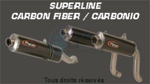 Product image: Marving - 01CAT46EU - Silencer  SUPERLINE SPEEDTRIPLE 03 Approved Big Oval Carbon  