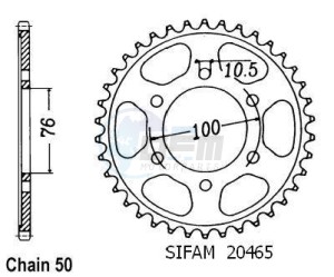 Product image: Esjot - 50-35043-38 - Chainwheel Steel Suzuki - 530 - 38 Teeth -  Identical to JTR816 - Made in Germany 