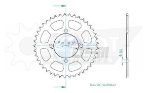 Product image: Esjot - 50-32036-41 - Chainwheel Steel Suzuki - 520 - 41 Teeth -  Identical to JTR819 - Made in Germany 