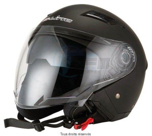 Product image: S-Line - DJD1F1003 - Demi Jet Helmet S760 Black Mat M Double Visor 